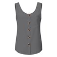 thumbnail image 7 of Only Moment Ladies Cami Top Polyester,Spandex Round Neck Women's Sleeveless Short Top Casual Travel Cami Clothes Grey,L, 7 of 7