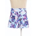 thumbnail image 4 of zdhoor Kids Girls Rash Guard Bikini Bottoms Leaf Pattern Swim Skirts Sun Protection Summer Beach Blue 16, 4 of 7