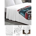 thumbnail image 6 of Red Fire Truck Twim Size Flat Sheet, Wrinkleproof & Fadeproof Cooling Flat Bed Sheet Only, Funny Cute Car Breathable Soft Bedding Top Sheets 66 x 96 Inches, 6 of 8