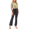 thumbnail image 2 of INSPIRAR CHIC Blusa de Mujer con Lentejuelas Brillantes de Manga Corta Cortada Cuello Redondo con Flecos para Fiesta de Cóctel Brillante XS Dorado, 2 of 5