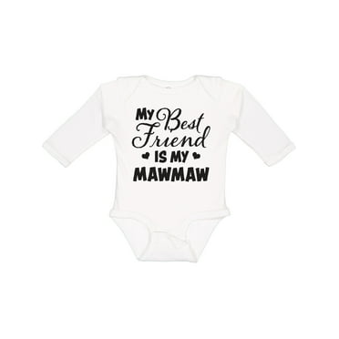 Inktastic My Best Friend is My Mawmaw with Hearts Boys or Girls Long Sleeve Baby Bodysuit