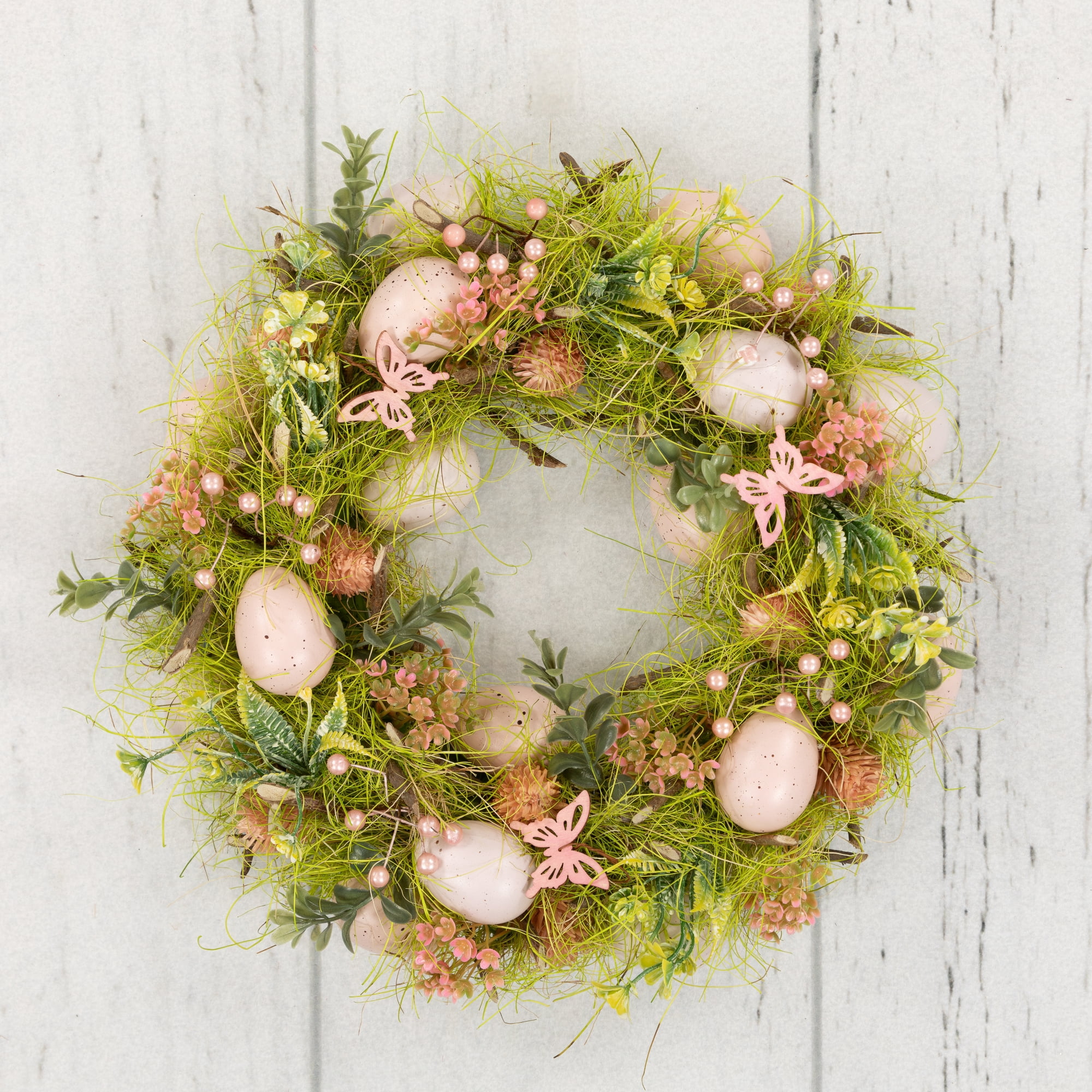 Northlight Easter Eggs with Butterflies Small Artificial Spring Wreath - 13"