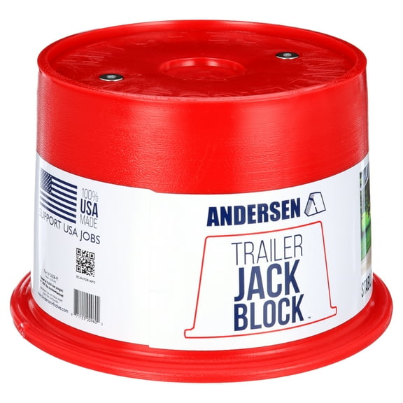 Andersen Hitches Trailer Jack Block (3608) with Magnets, Red, 1 per Pack, Plastic