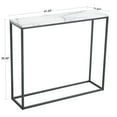 thumbnail image 4 of roomfitters 41” Modern Faux Marble Console Table for Entryway, Rectangular Entrance Sofa Table, Entry Table with Black Metal Frame, Bar Table for Dining Room, Living Room Couch Table, Display Table, 4 of 10