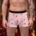 thumbnail image 2 of Wxolcjlv Mens Valentine's Day Boxers Briefs Fashion Casual Comfort Valentines Day Heart Printed Sweet Mid Waist Underwear For Men, 2 of 4
