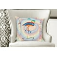 thumbnail image 4 of Ambesonne Flamingo Throw Pillow Cover 2 Pack, Rainbow Colored Birds, 18", Multicolor, 4 of 6