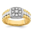 thumbnail image 5 of 14K Two-tone Gold Diamond Men's Ring (0.41Cttw) Ring Size 10, 5 of 5