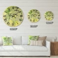 thumbnail image 4 of Designart 'Abstract Pond of Yellow and Green' Modern Wood Wall Clock, 4 of 5