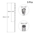 thumbnail image 2 of Uxcell 5Pack 2mm Mini Micro Twist Drill Bits, High-Speed Steel Extra Long Drill Bit 85mm, 2 of 6