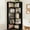 5-Tier Black, variant on IRONCK Corner Bookcase, Modern 6 Tier Corner Bookshelf, Freestanding L Shaped Open Storage Display for Office Living Room, Black