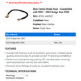 thumbnail image 2 of Rear Center Brake Hose - Compatible with 2001 - 2002 Dodge Ram 2500, 2 of 2