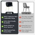 thumbnail image 6 of AomDwell Velvet Dining Chairs Set of 2, Accent Side Chairs with Gold Metal Legs Black, 6 of 9
