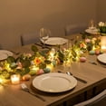 thumbnail image 2 of Colorful Easter Egg Garland - 67 Long Inch Spring Vine with Leaves for Door, Mantel, Wall, and Patio Decor, Indoor Outdoor Use, Garland with LED Light, 2 of 10