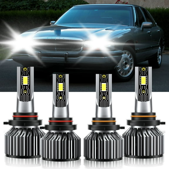 VEHIFOMO Compatible for Buick Park Avenue 1991-2005 9005 9006 LED Headlight Bulbs High Low 6500K