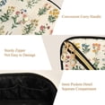 thumbnail image 5 of FORMRS Makeup Bag Travel Cosmetic Organizer for Women Fold Flat Zipper Pouch with Handle, Red Floral, 5 of 8