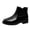 Black, variant on Fesfesfes Womens Work Boots Fall Winter Keep Warm Solid Color Short Boots Chunky Heel Middle Heel Boots Round-Toe Boots 6.5(38)