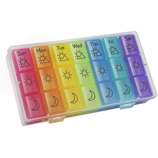 Weekly Pill Organizer 3TimesADay Pill Box 7 Day Pill Holder Large