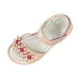 thumbnail image 1 of QHFBli Sandales pour Tout-Petites Fille - Chaussures de Demoiselle d'Honneur à Bout Ouvert Petite Enfant Ballerines d'Été Rouges 3-3,5 Ans, 1 of 8
