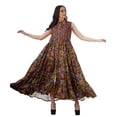thumbnail image 3 of Moomaya Long Shirt Dresses Women Printed Sleeveless Sundress Button Shirt, 3 of 5