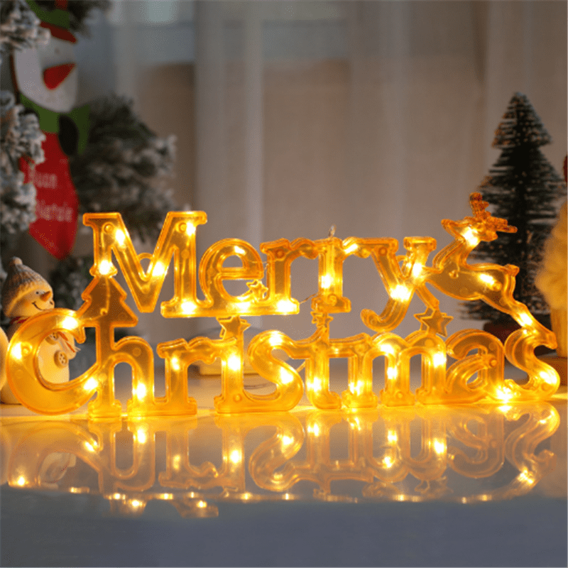 Christmas Decoration 2022 New Year Xmas Merry Christmas Led Letter Tag Light String Fairy Garland Home Decoration Christmas Noel - Walmart.com