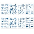 thumbnail image 1 of 8 hojas de tatuajes temporales para hombres, mujeres y adultos, pegatinas para tatuajes en los dedos, tatuajes falsos para fiestas, 1 of 6