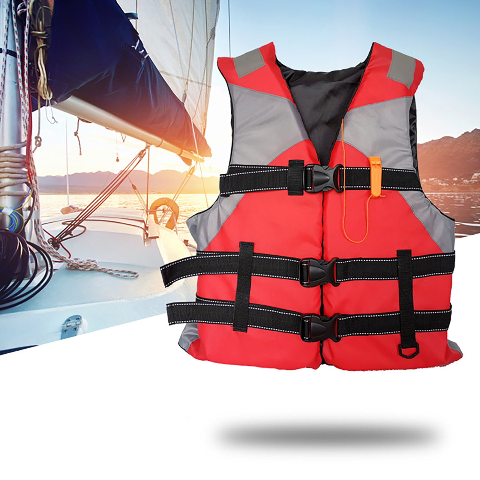 Adult Life Jacket Assistance Vest Kayak Ski Buoyancy Fishing Water