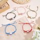 thumbnail image 4 of 6 pulseras a juego con cuentas de cerámica de gato de la suerte ajustables para mujer, lindas pulseras de cuerda de cuentas de cerámica con campanas, ligeras, 4 of 7