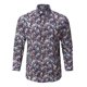 thumbnail image 2 of Camisas De Vestir Para Hombre 5xl Camisas de primavera y verano para hombres Camisa hawaiana de manga larga con estampado floral Botón de playa Camisa de oficina de trabajo Top (Multicolor, 5XL), 2 of 5