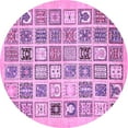 thumbnail image 1 of Ahgly Company Indoor Round Abstract Purple Modern Area Rugs, 7' Round, 1 of 4