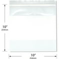thumbnail image 2 of Plymor 10" x 10" (Pack of 200), 4 Mil Heavy Duty White-Block Zipper Reclosable Plastic Bags, 2 of 3