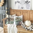 thumbnail image 5 of Farmhouse Pillow Covers 18x18 Set of 4 Eucalyptus Leaves Decorations Truck Sweet Home Spring Stripe Pillow Covers, Linen Cushion Case Gifts for Home Decor 176B, 5 of 6