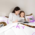 thumbnail image 4 of Castle Fairy Purple Billiards Queen Comforter Set 3 Pieces, Vintage Cheetah Print Comforter Sets Queen, Brown Black,1 Comforter and 2 Pillowcases, 4 of 6