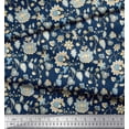 thumbnail image 2 of Soimoi Rayon Fabric Leaves & Floral Block Print Fabric by Yard 42 Inch Wide, 2 of 3