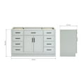 thumbnail image 3 of Ariel Hepburn 54 In. Single Sink Base Cabinet In Grey, 3 of 10