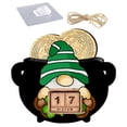 thumbnail image 1 of St Patrick's Day Wood Sign for Decor with Sticky Hook and Lanyard Multi Wood 12.5 x 9.5 inches, 1 of 4
