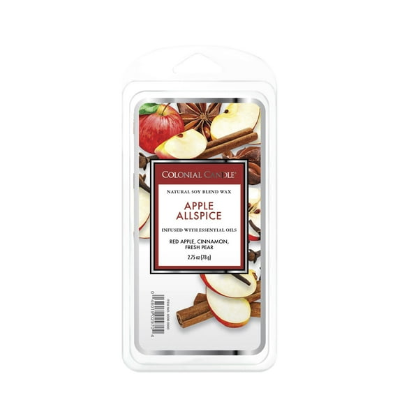Colonial Candle Apple Allspice 2.75oz Wax Melt, 6 Cube, Red