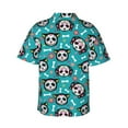 thumbnail image 3 of Daiia Skull Cat Hawaiian Shirt for Men Gentle Cotton Regular Short Sleeve Casual-3X-Large, 3 of 9