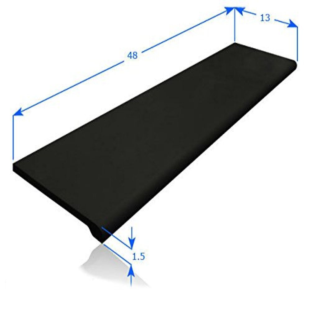 Only Garment Racks #5904B Injection-Molded Shelves 13 Depth x 48 Length Black Pack of 4 Pack of 4