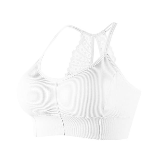 biudgviw Sports Bras for Women Ribbed No Underwire Full Coverage Support Racerback Bralettes Soft Comfortable Bras