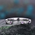 thumbnail image 5 of HeartsAndYou 0.5ct Round Cut Natural Amethyst Moissanite Open Band 100% 14k SOLID White Gold, 5 of 9