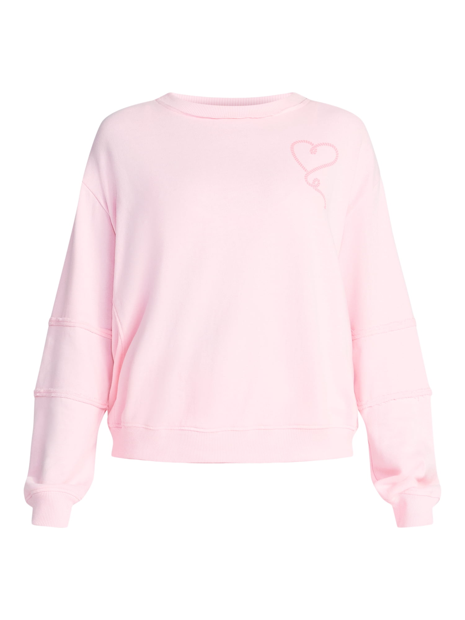 Valentine's Day Women's Heart Lasso Graphic Fleece Top from Way to Celebrate, Sizes S-XXXL