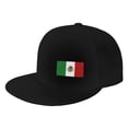thumbnail image 1 of DouZhe Flat Brim Cap Snapback Hat, Mexicain Mexicain Drapeau Imprime Casquette de Baseball Adulte Noir Réglable, 1 of 6