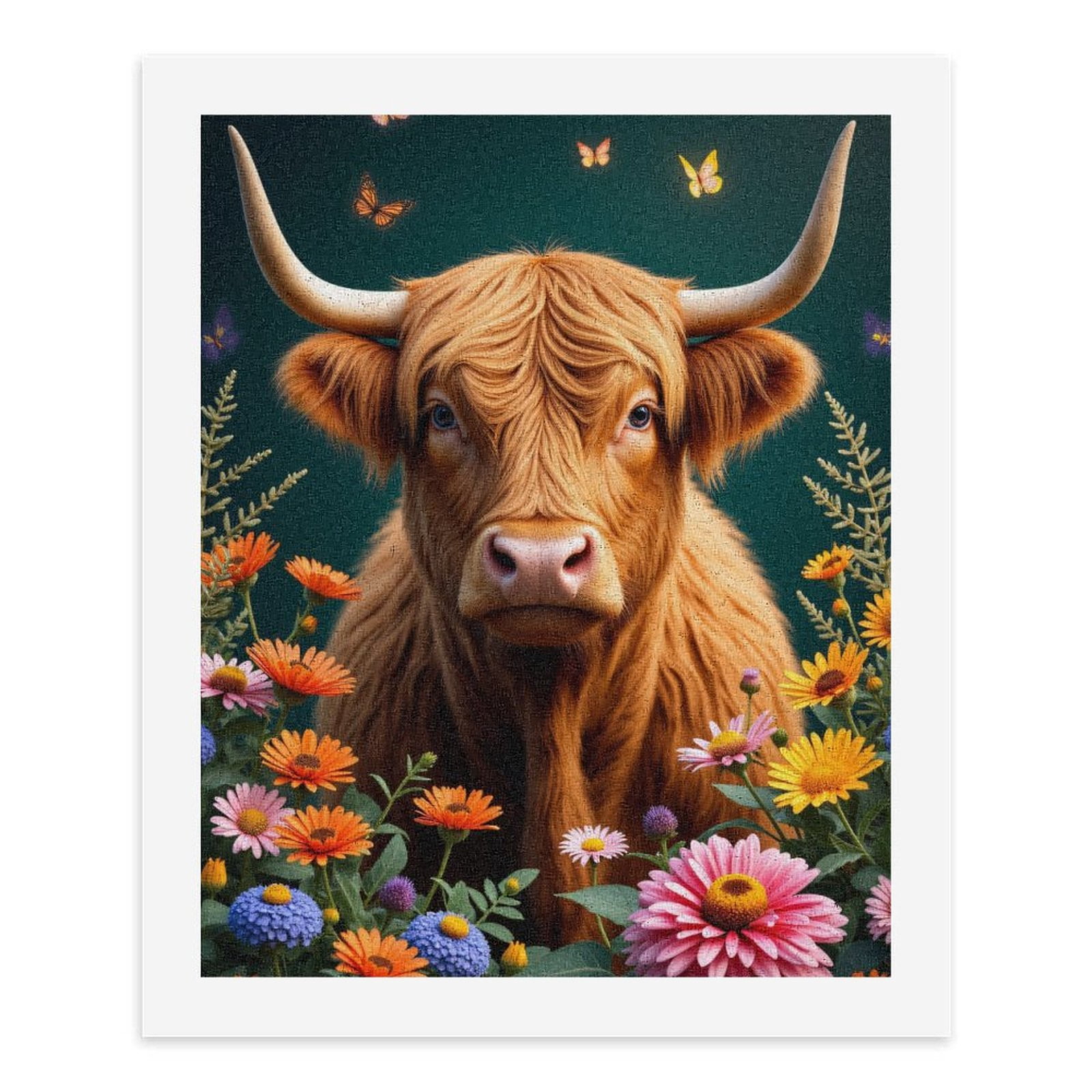Paint By Numbers Kit for Adults Beginner - Flowers Butterflies Animal Art Scene DIY Canvas Painting Kits for Adults, Frameless Paint By Number for Adults for Home Wall Decor 16x20 Inch