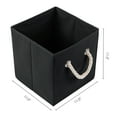 thumbnail image 4 of Unique Bargains Fabric Storage Bin with Handles Black 11*11*11in, 4 of 6