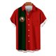 thumbnail image 2 of Mens Manga Corta Botón Abajo Camisas, Cuello de Vuelta Navidad Impresa Blusa, Top de Moda Casual, 2 of 4