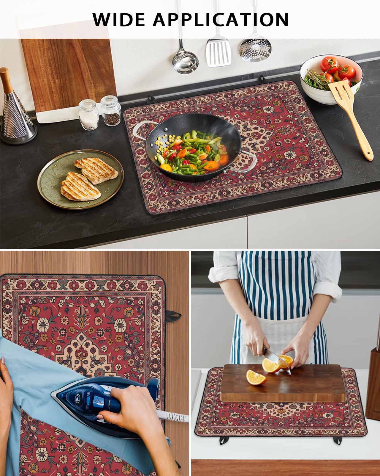 Large Induction Cooktop Protector Mat Boho Southwest Stove Top Covers for Electric Stove, Vintage Farmhouse Ethnic Aztec Tribe Art Decorative Stove Burner Cover Mats, Glass Top Stove Cover