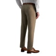 thumbnail image 2 of Haggar Men's Dress Pant Straight Fit Stretch Trousers Super Flex Waistband, Tan, 2 of 6