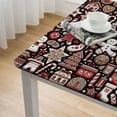 thumbnail image 4 of , Reusable Table Cloth Round Fitted Vinyl Tablecloth with Elastic Edged for Parties Outdoors, Cute Christmas, 4 of 7