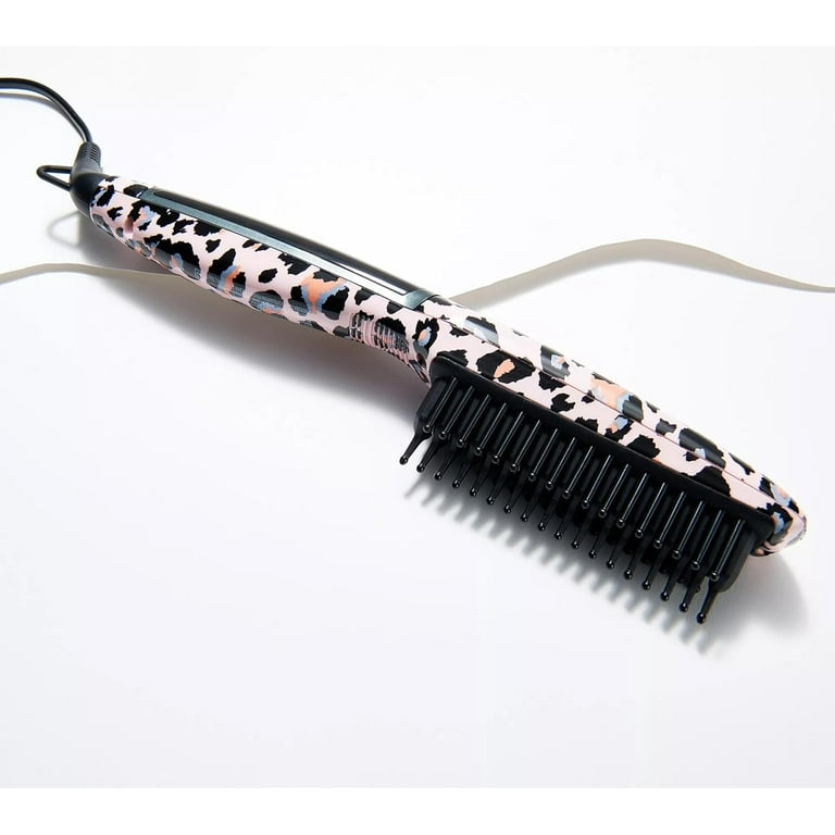 Calista Triangl Pro Heated Detailer Brush Smoothing Anti Frizz Professional Heat Styling Brush Burn Free Firm Bristles Ionic and Ceramic