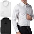 thumbnail image 4 of Men's Slim Fit Long Sleeve Button Down Wrinkle Resistant Premium Dress Shirt, 4 of 9